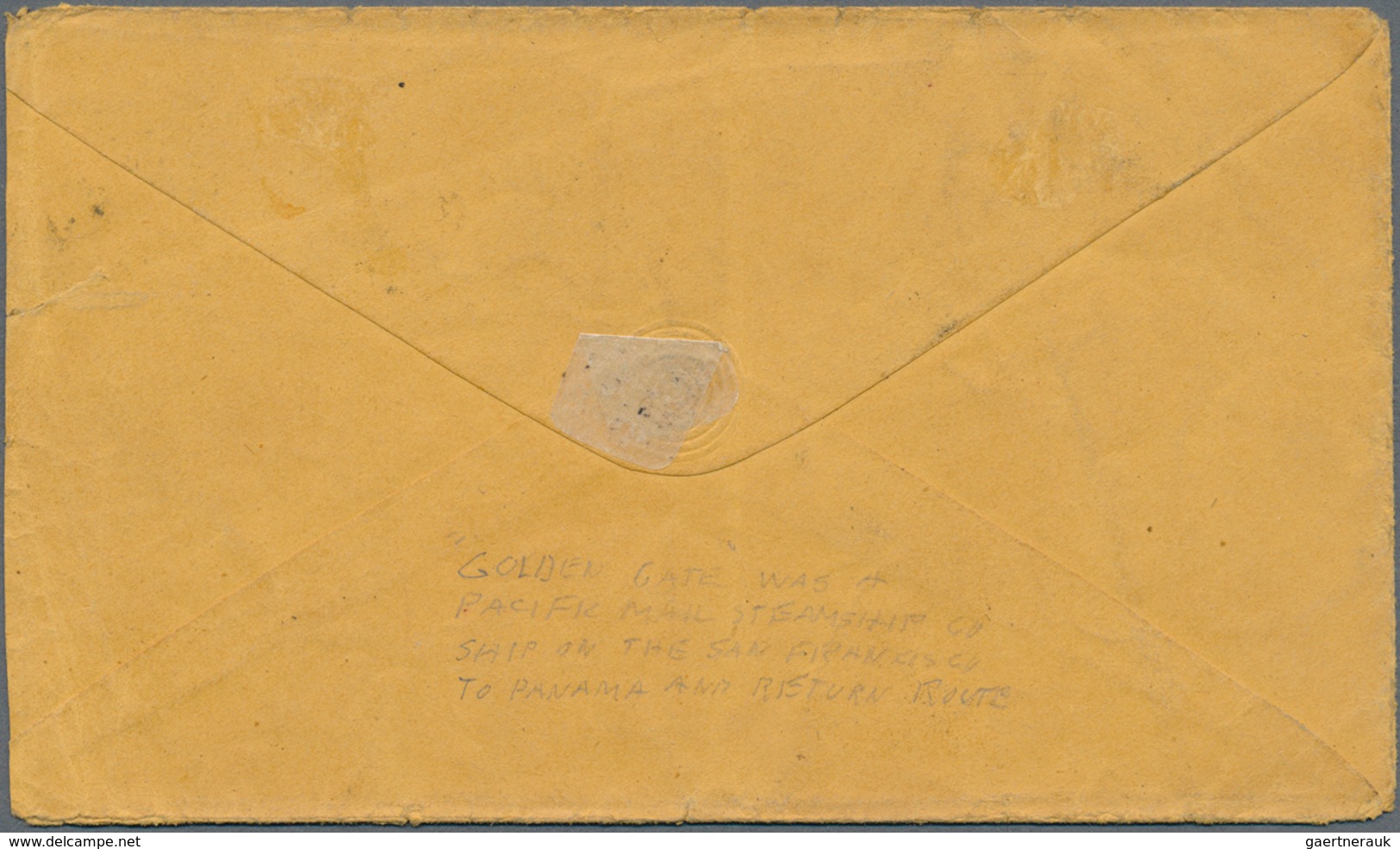 Vereinigte Staaten Von Amerika: 1858, 10 C. Green Tied "SAN FRANCISCO AUG 17 58" To Small Envelope E - Lettres & Documents