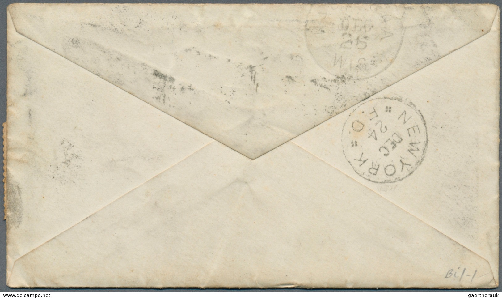 Vereinigte Staaten Von Amerika - Portomarken: 1879 (10.12.), Stat. Envelope QV 1d. Rose Used From No - Taxe Sur Le Port