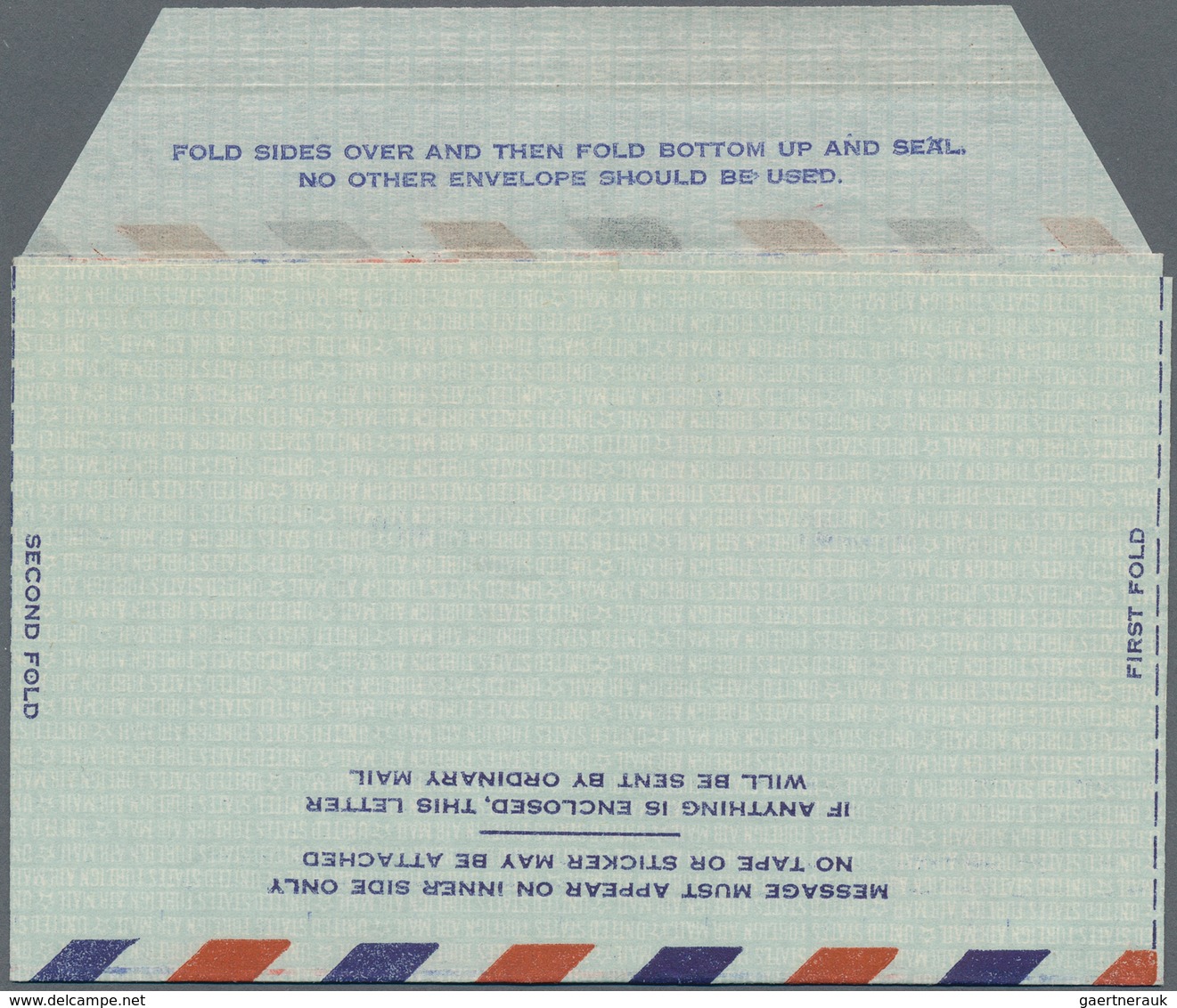 Vereinigte Staaten Von Amerika - Ganzsachen: 1947-55 Aerogramme: Air Letter Sheet 10c., 2nd Issue, C - Autres & Non Classés