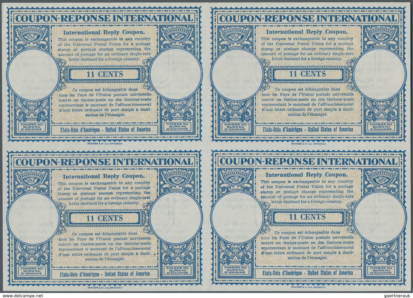 Vereinigte Staaten Von Amerika - Ganzsachen: 1948. International Reply Coupon 11 Cents (London Type) - Autres & Non Classés