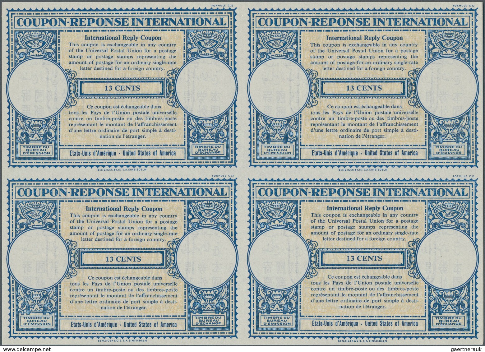 Vereinigte Staaten Von Amerika - Ganzsachen: 1953. International Reply Coupon 13 Cents (London Type) - Sonstige & Ohne Zuordnung