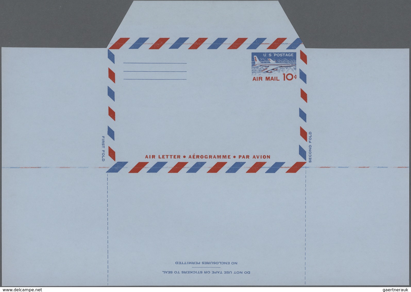Vereinigte Staaten Von Amerika - Ganzsachen: 1958-59 Aerogrammes: Air Letter Sheet 10c., Type II, Sh - Autres & Non Classés