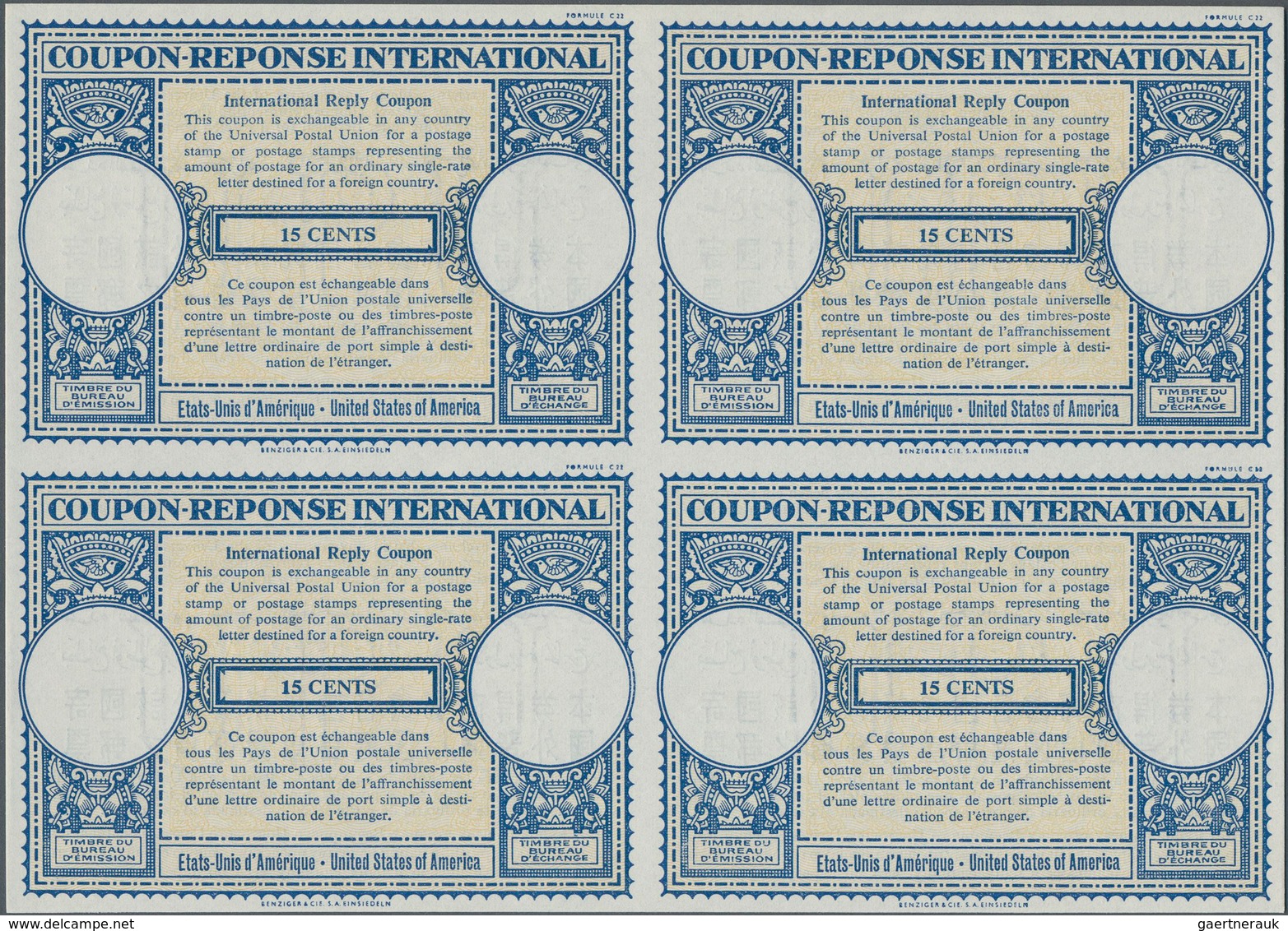Vereinigte Staaten Von Amerika - Ganzsachen: 1959. International Reply Coupon 15 Cents (London Type) - Sonstige & Ohne Zuordnung
