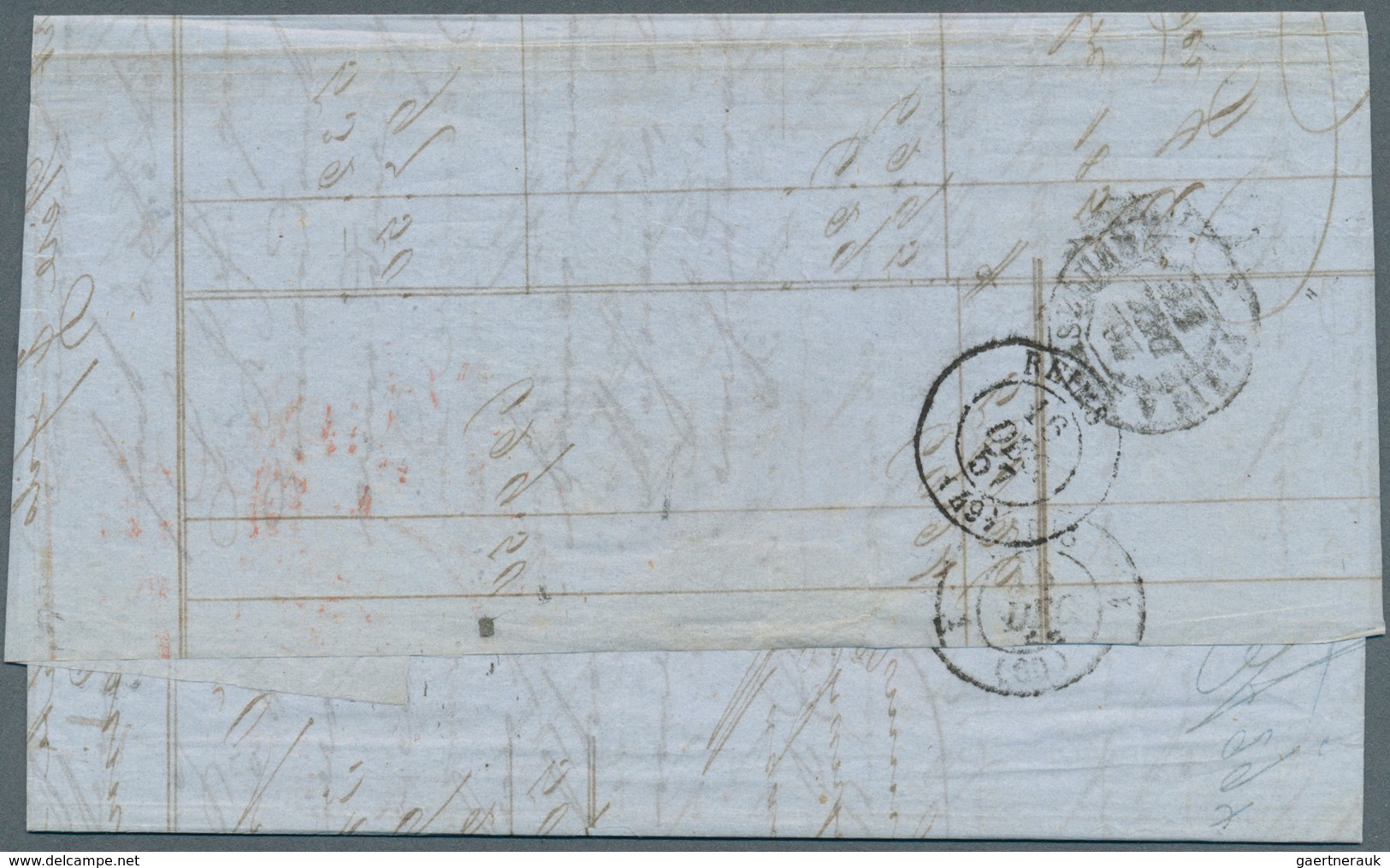 Vereinigte Staaten Von Amerika - Transatlantik-Mail: 1857: Two Entire Letters From Schröder & Co., S - Autres & Non Classés