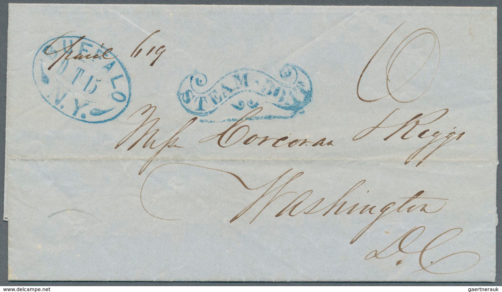 Vereinigte Staaten Von Amerika - Besonderheiten: 1847 (Oct). Folded Letter From Detroit, Michigan To - Sonstige & Ohne Zuordnung