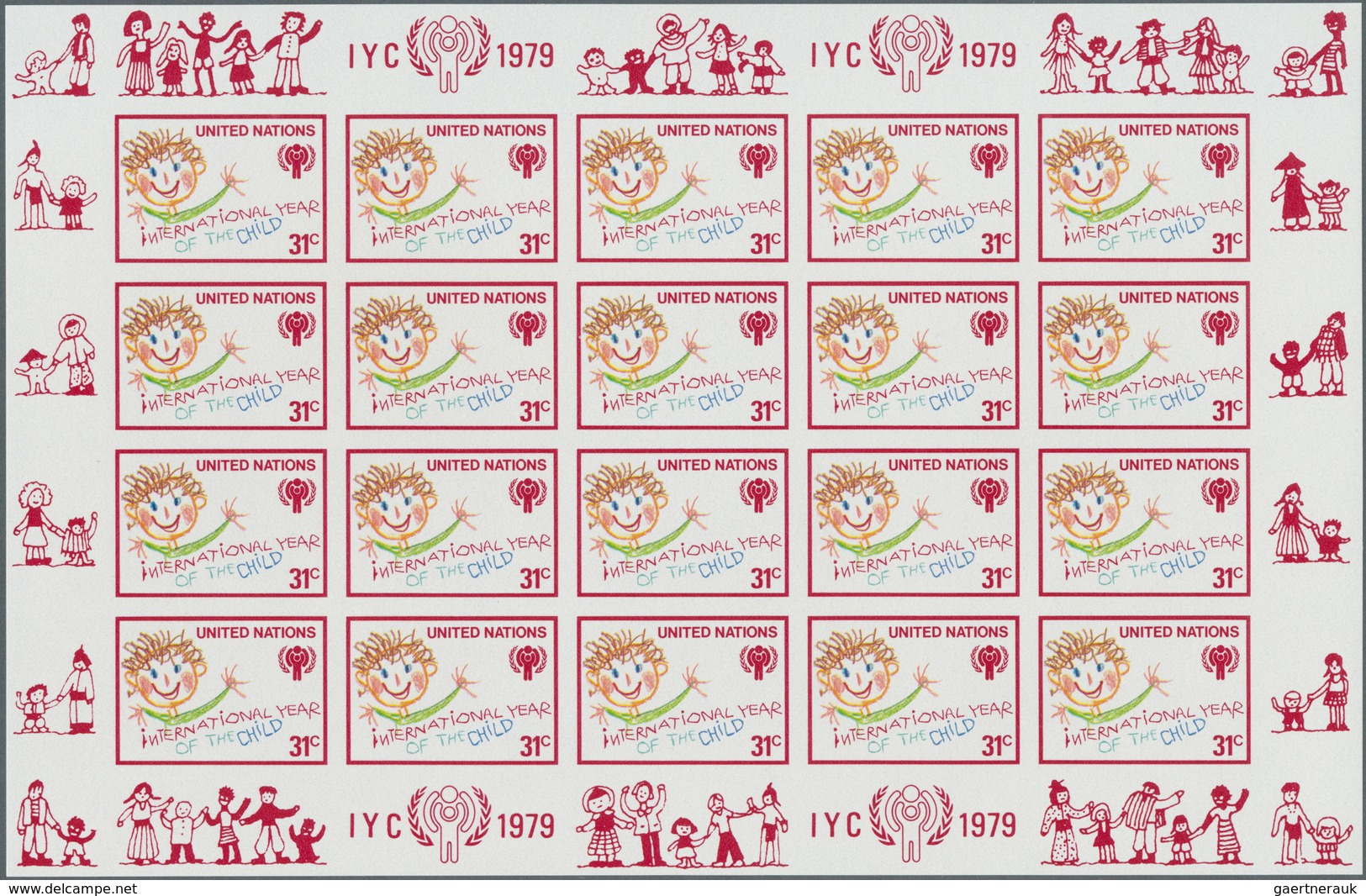 Vereinte Nationen - New York: 1979, International Year Of The Child Set Of Two Values In Complete IM - Sonstige & Ohne Zuordnung