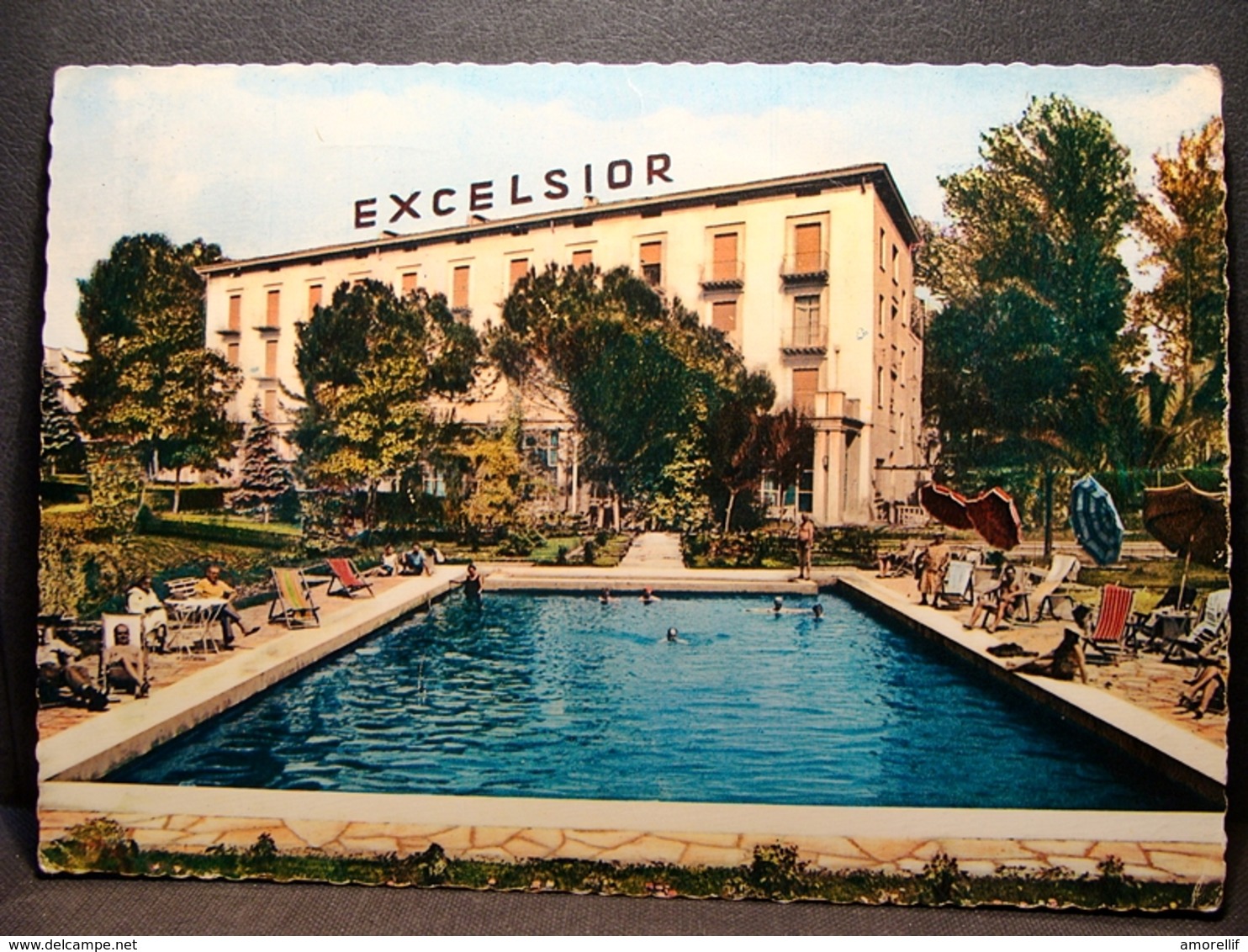 (FG.K19) ABANO TERME - HOTEL TERME EXCELSIOR - PISCINA TERMALE Animata (PADOVA) Albergo - VIAGGIATA 1963 - Padova