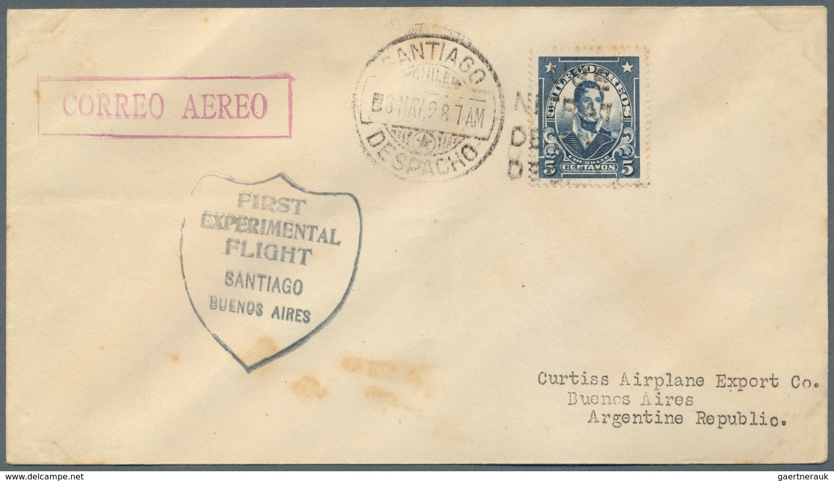 Flugpost Übersee: Südamerika: 1928, Partie Mit 9 "First Experiemental Flight"-Briefen Mit Spezial-Ca - Autres & Non Classés