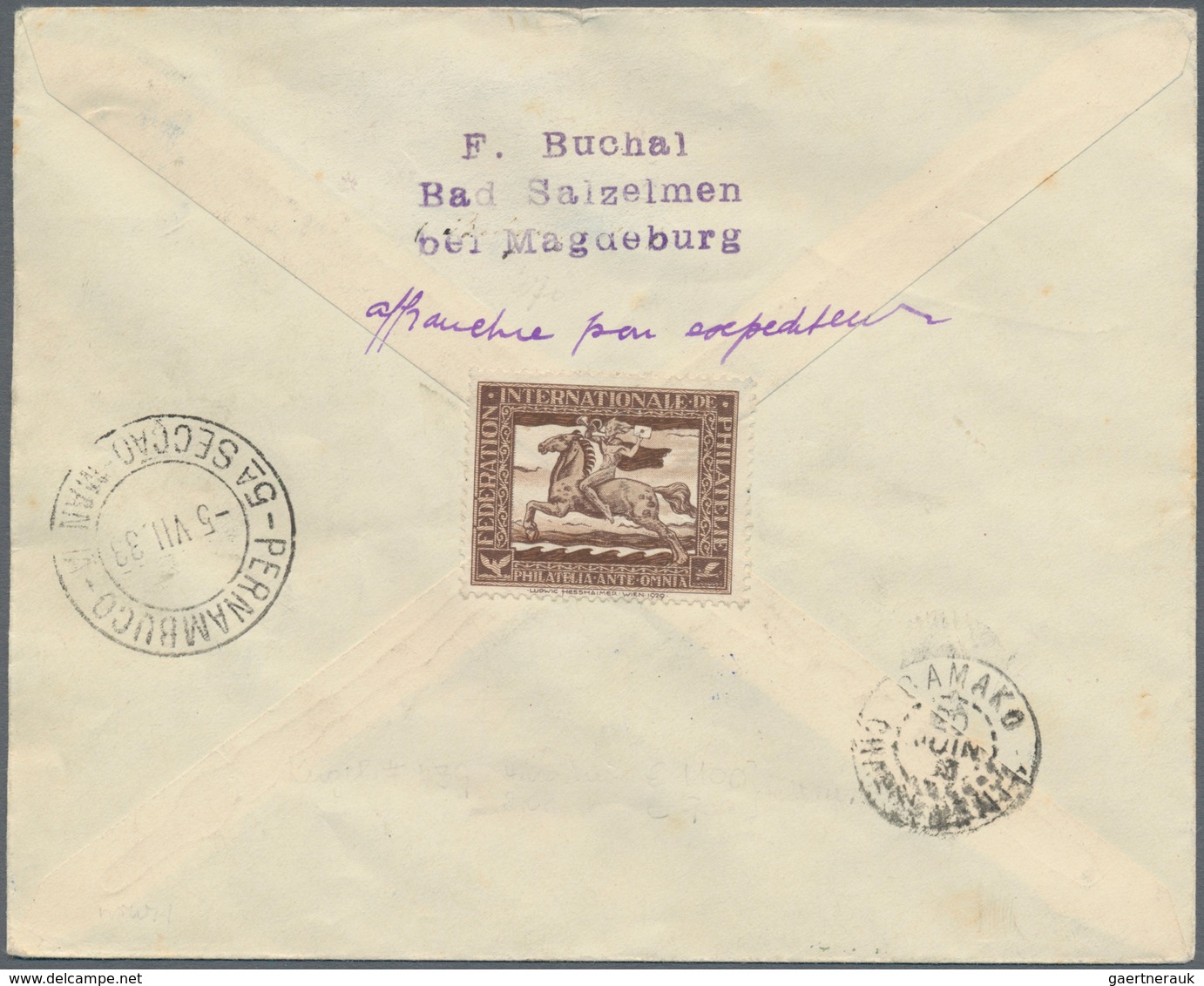 Zeppelinpost Übersee: 1933, French Sudan, Tombouctou, Treaty State Highlight, Registered Cover Via F - Zeppelins