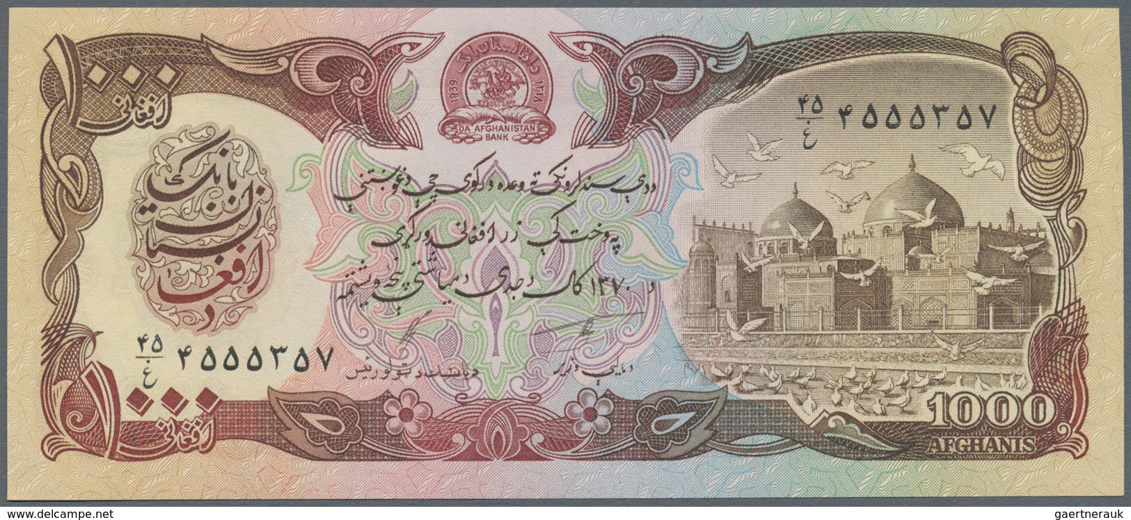 Afghanistan: Set Of 18 Banknotes Containing The Following Pick Numbers: 8, 22, 28, 37, 38, 49, 50, 5 - Afghanistan