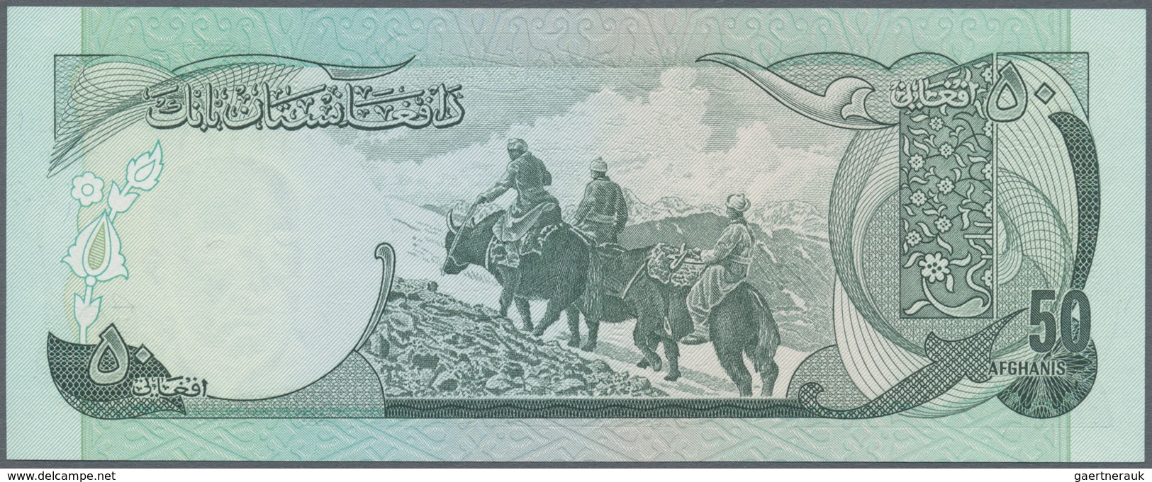 Afghanistan: set of 18 banknotes containing the following Pick numbers: 8, 22, 28, 37, 38, 49, 50, 5