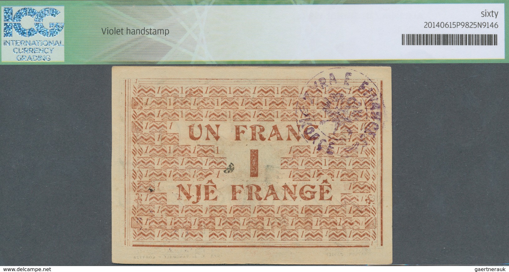 Albania / Albanien: 1 Franc 1917 P. S144a, Unfolded, Crisp, No Holes Or Tears, Original Colors, Cond - Albanie