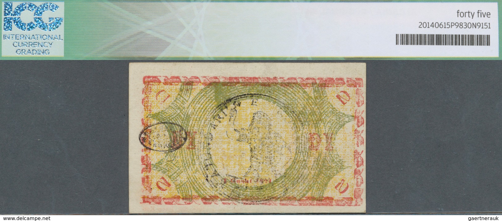 Albania / Albanien: 2 Skender 01.08.1921 P. S157, S/N 01790, Seldom Seen Issue, Center Fold, Handlin - Albania