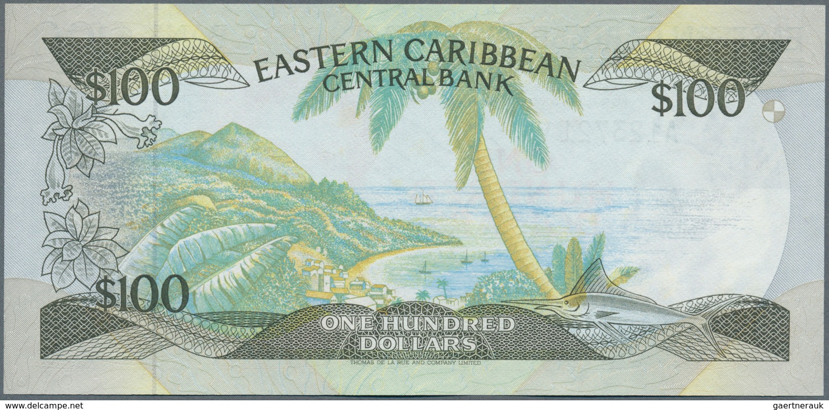 Anguilla: Rare Set Of 2 CONSECUTIVE 100 Dollars ND P. 20u With Serial Numbers A123720V And A123721V, - Otros – América