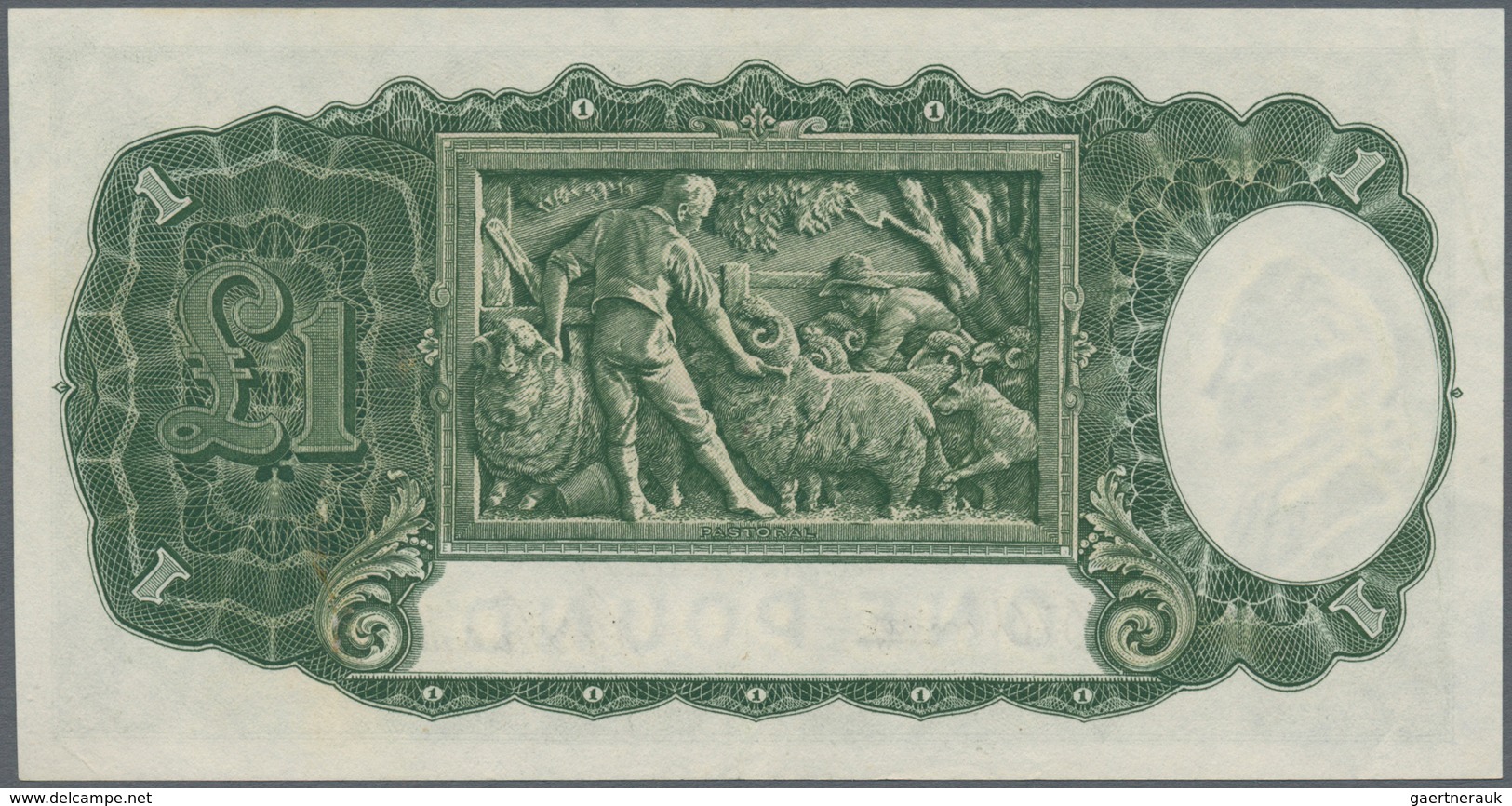 Australia / Australien: 1 Pound ND(1938-52) P. 26b, 3 Very Light And Hard To See Bends In Paper, No - Otros & Sin Clasificación