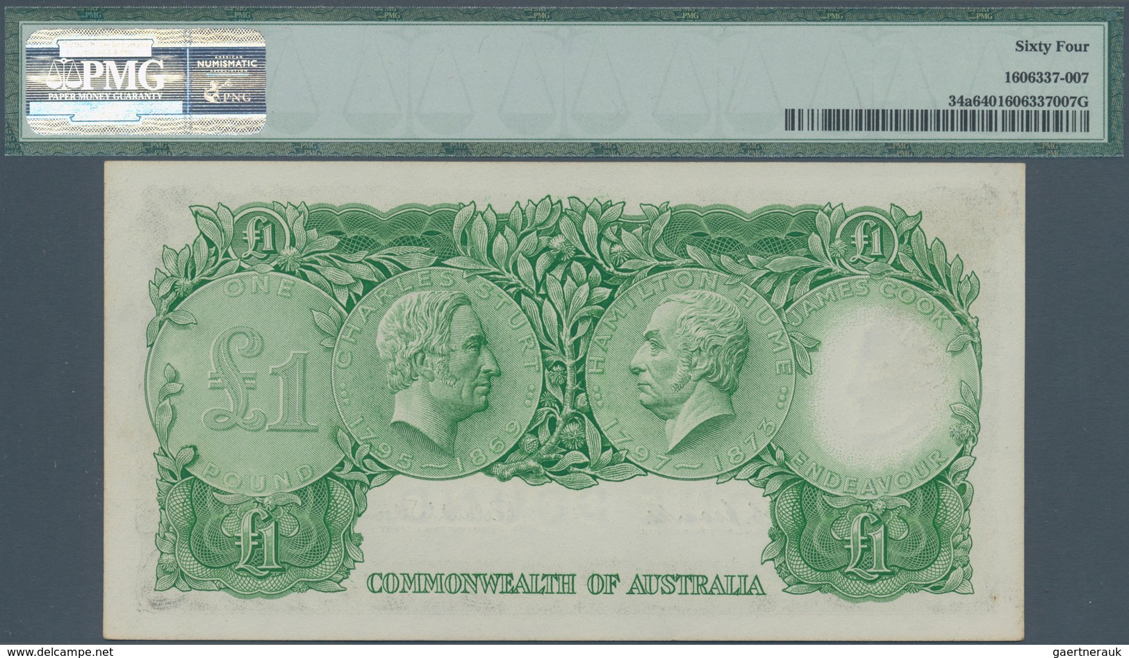 Australia / Australien: 1 Pound ND(1961-65) P. 34a, Condition: PMG Graded 64 Choice UNC. - Altri & Non Classificati