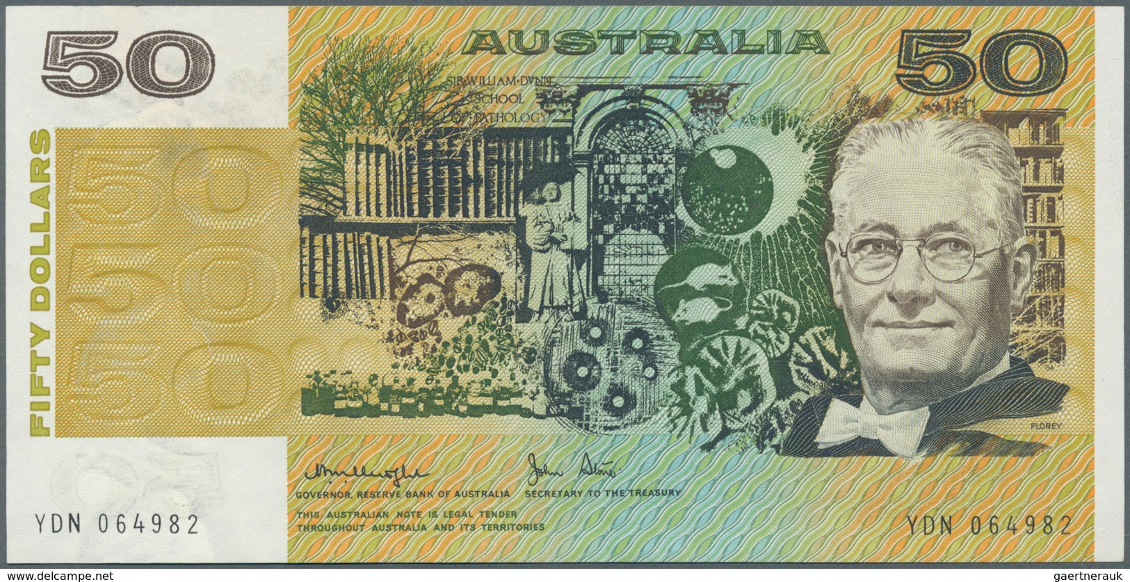 Australia / Australien: 50 Dollars ND(1973-94) P 47c, Crisp Original Paper With Bright Original Colo - Otros & Sin Clasificación