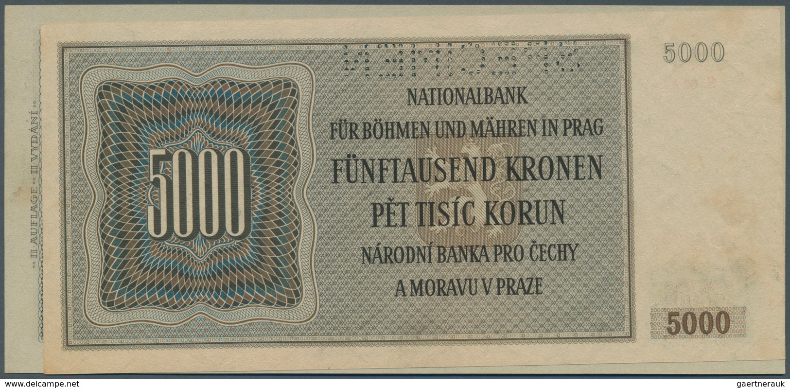 Bohemia & Moravia / Böhmen & Mähren: Set Of 10 Specimen Notes Containing 1, 5 Korona (UNC), 10 Koron - Cecoslovacchia
