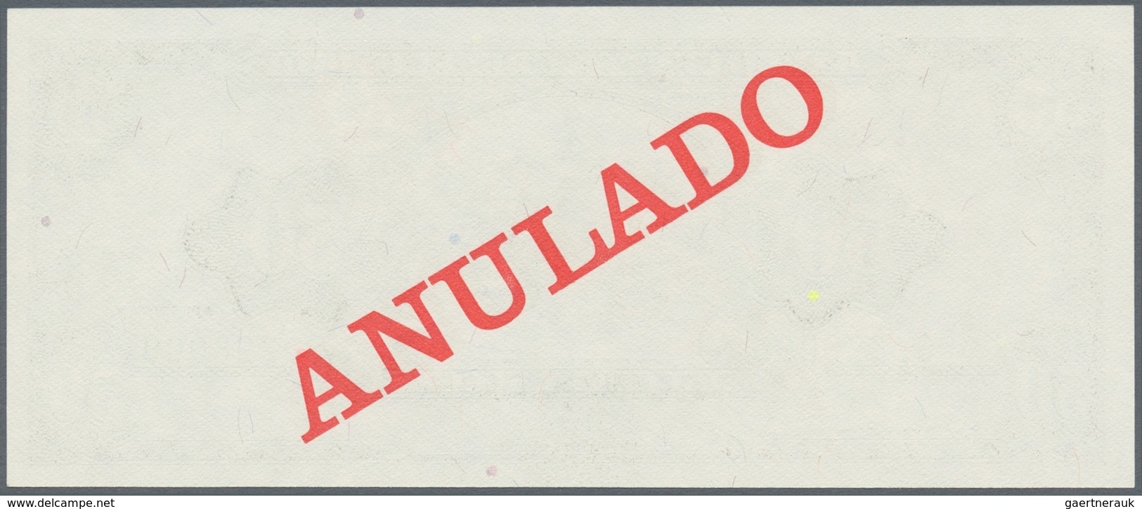 Ecuador: 50 Sucres ND Specimen Proof P. 116sp, Uniface Printed On Front, Red Overprint "Annulado" Wi - Ecuador