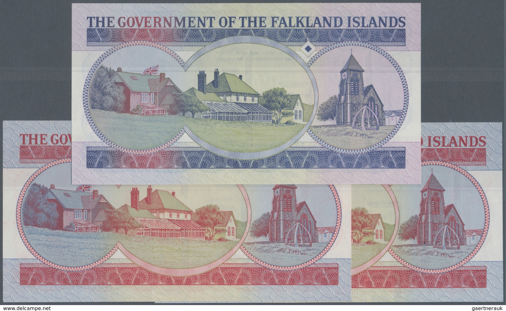 Falkland Islands / Falkland Inseln: Set 3 Notes Containing 2x 1 Pound 1983 P. 12 (UNC) And 1 Pound 1 - Falkland