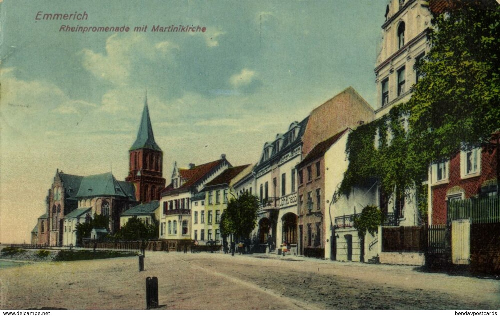 EMMERICH, Rheinpromenade Mit Martinikirche (1927) AK - Emmerich