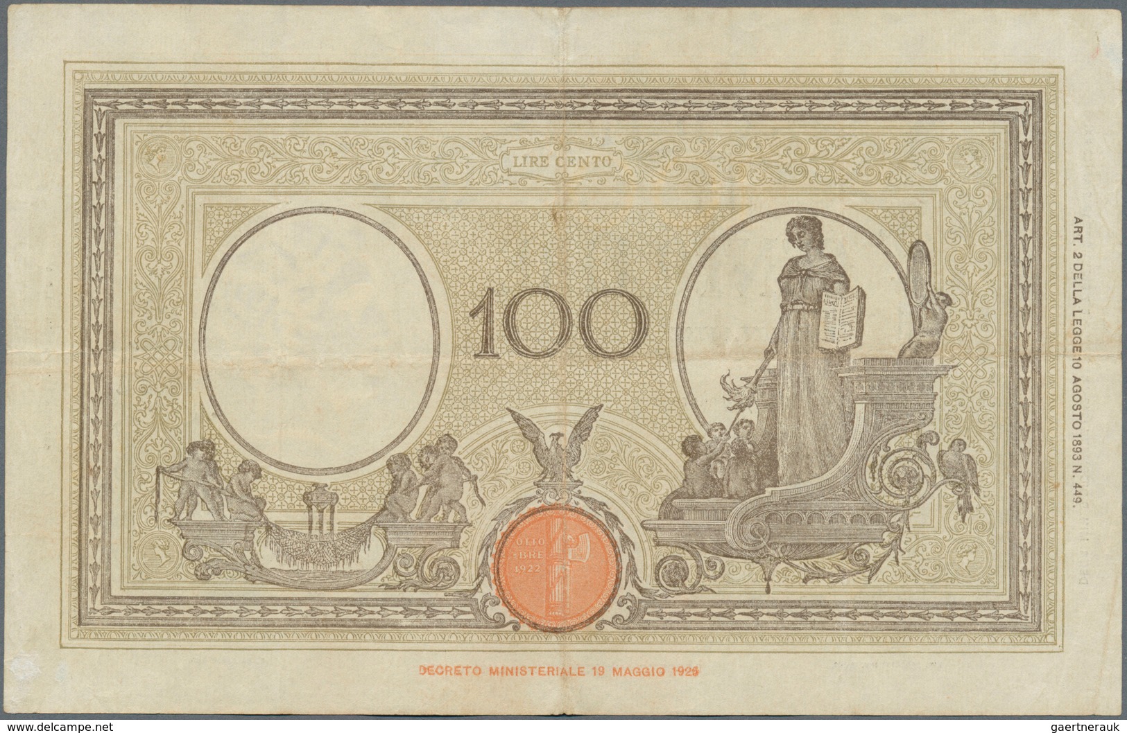 Italy / Italien: Set Of 5 Notes 100 Lire 1942/43 P. 59, All Notes In Similar Condition With Light Fo - Altri & Non Classificati
