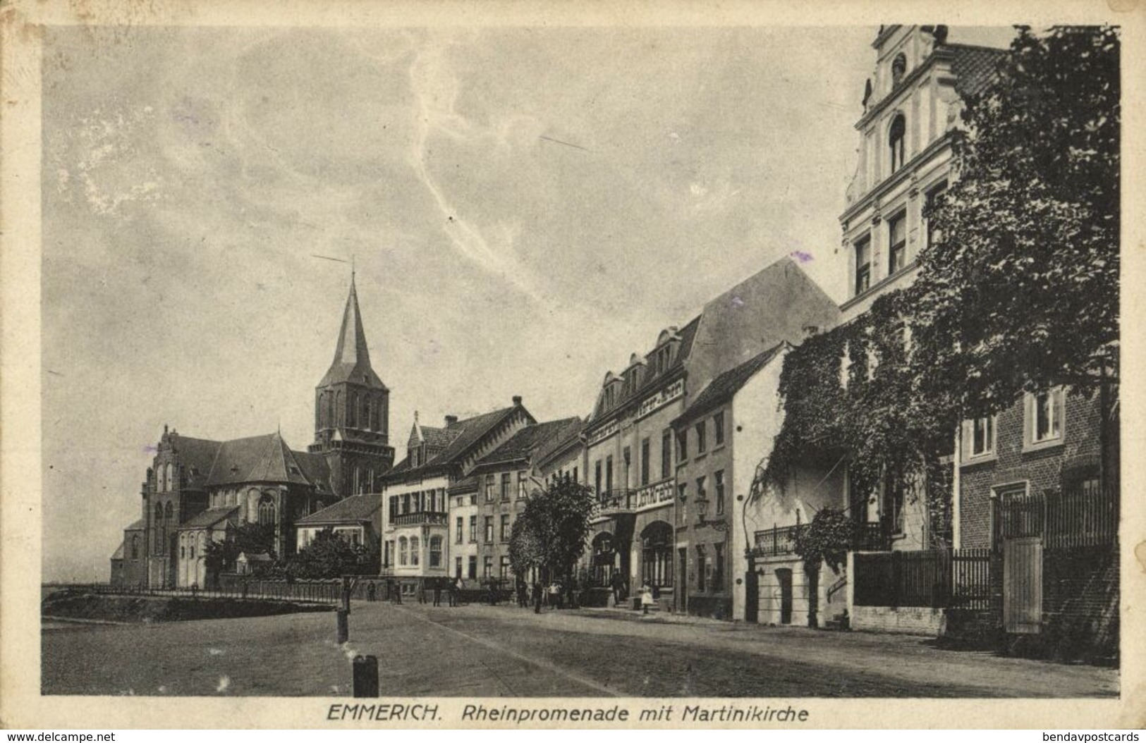 EMMERICH, Rheinpromenade Mit Martinikirche (1918) AK - Emmerich