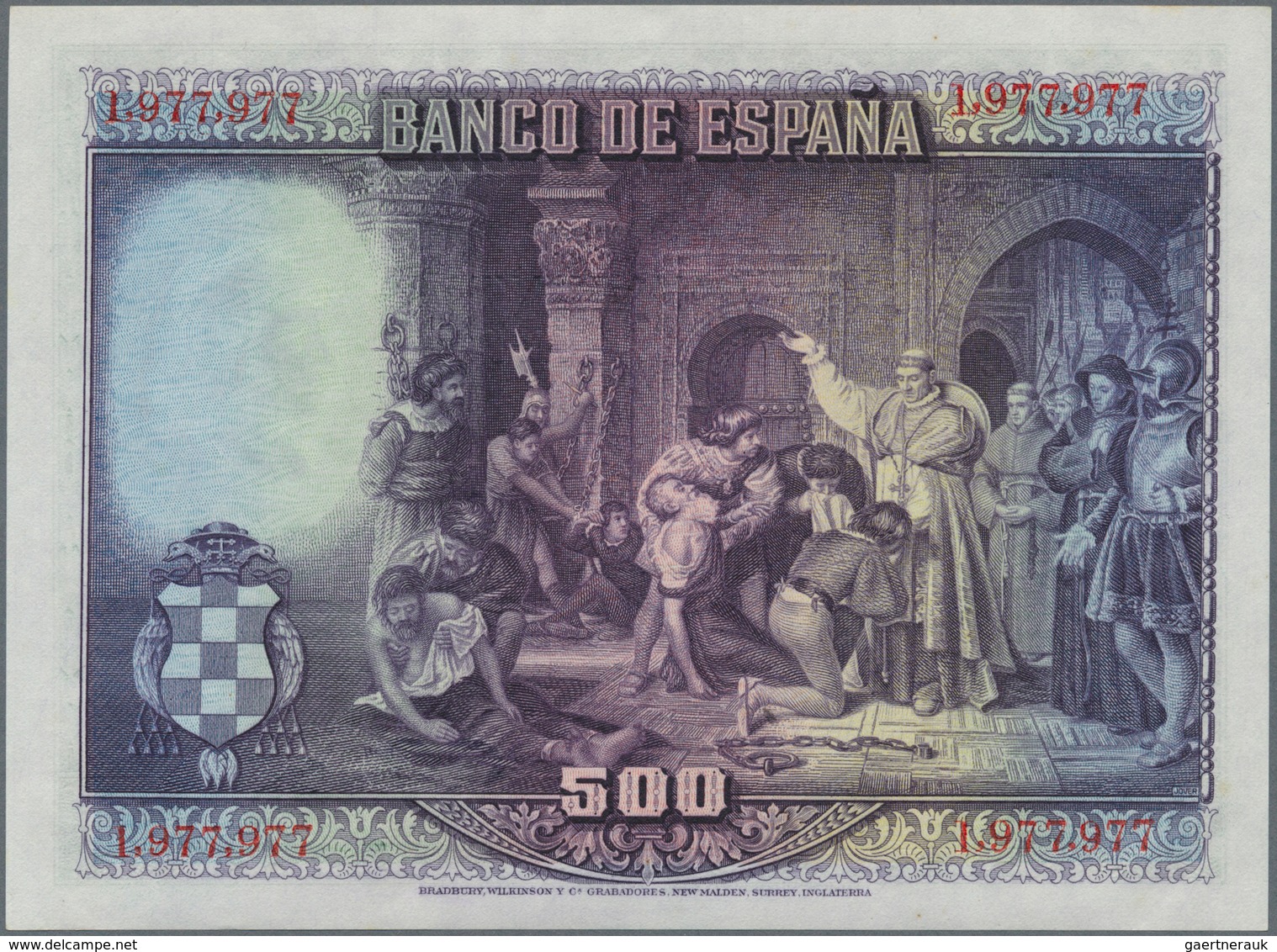 Spain / Spanien: 500 Pesetas 1928, P.77, Excellent Condition With Crisp Paper And Bright Colors, Jus - Other & Unclassified