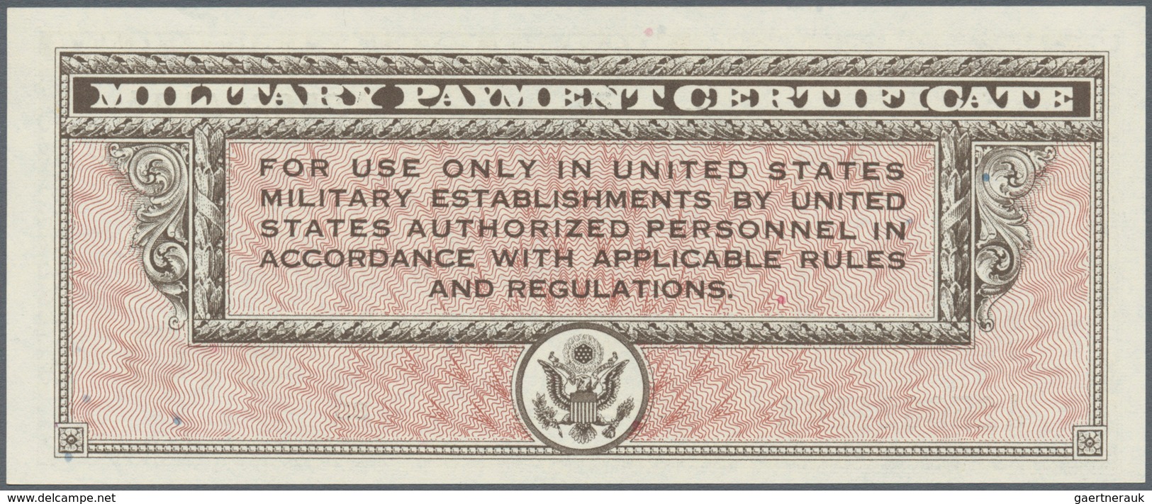 United States Of America: 10 Dollars MPC Series 461 ND(1946-47), P.M7 In UNC Condition - Autres & Non Classés