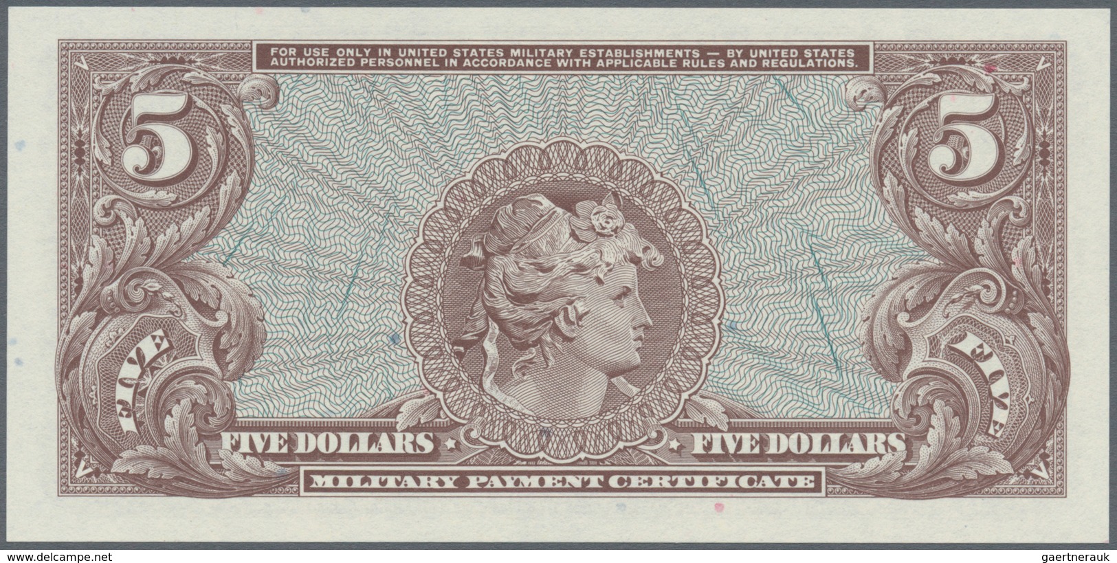 United States Of America: 5 Dollars MPC Series 651 ND(1969), P.M73 In Perfect UNC Condition - Altri & Non Classificati