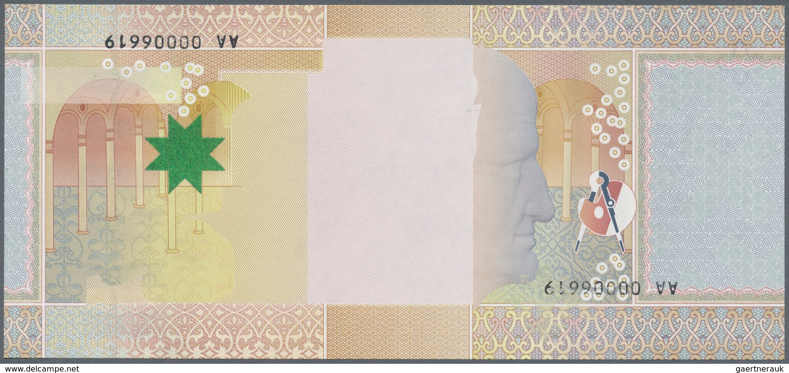 Testbanknoten: Set Of 2 Test Banknotes Printed By De La Rue Giori & KBA Giori. The First One Of De L - Specimen