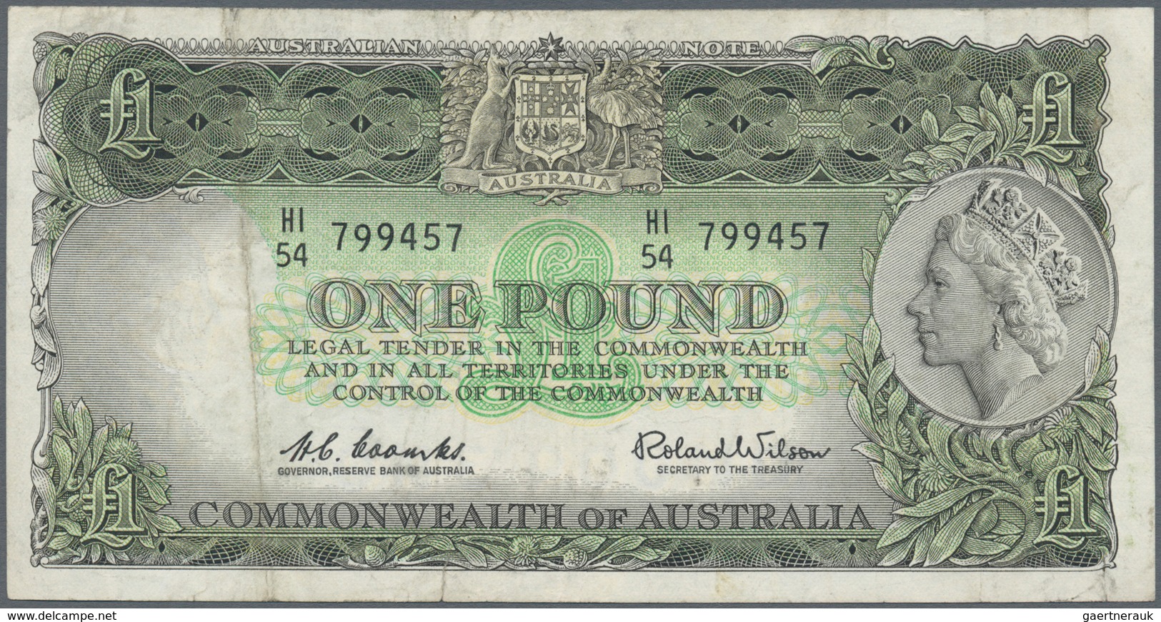 Australia / Australien: set of 25 banknotes containing 1 Pound portrait QEII P. 30, 2x 1 Dollar P. 3