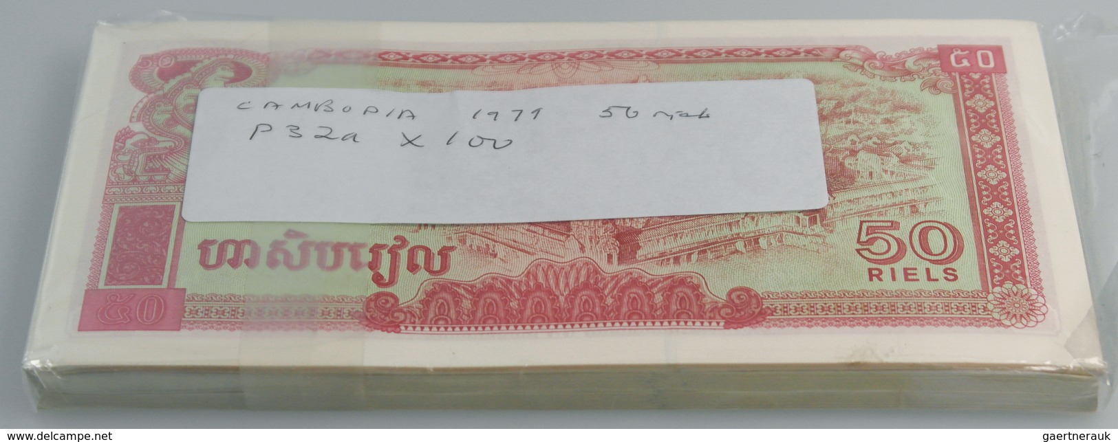 Cambodia / Kambodscha: Bundle With 100 Pcs. 50 Riels 1979, P.32a In UNC - Cambodia