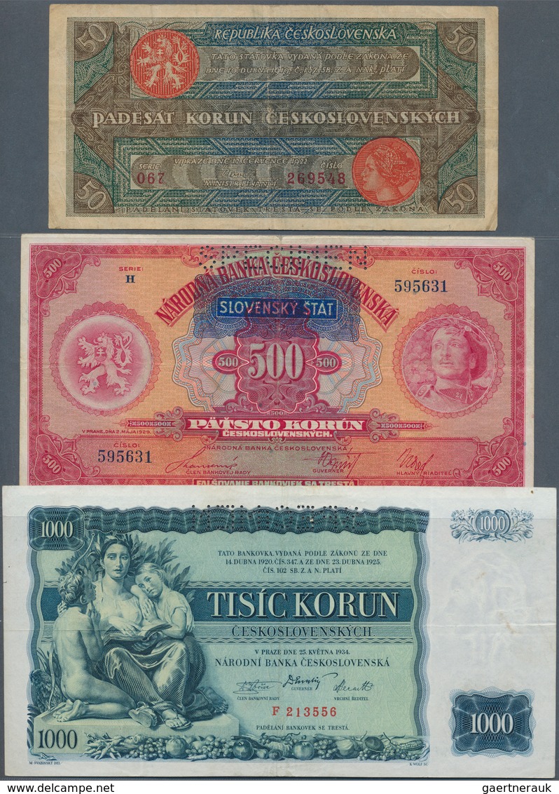 Czechoslovakia / Tschechoslowakei: Collectors Book With 33 Banknotes Czechoslovakia And Slovakia 191 - Checoslovaquia