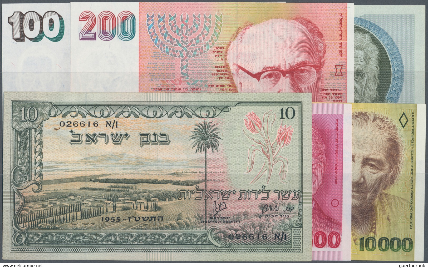 Israel: Set Of 35 Banknotes Containing The Following Pick Numbers: P. 27, 29, 30, 32, 34, 36, 37, 38 - Israel