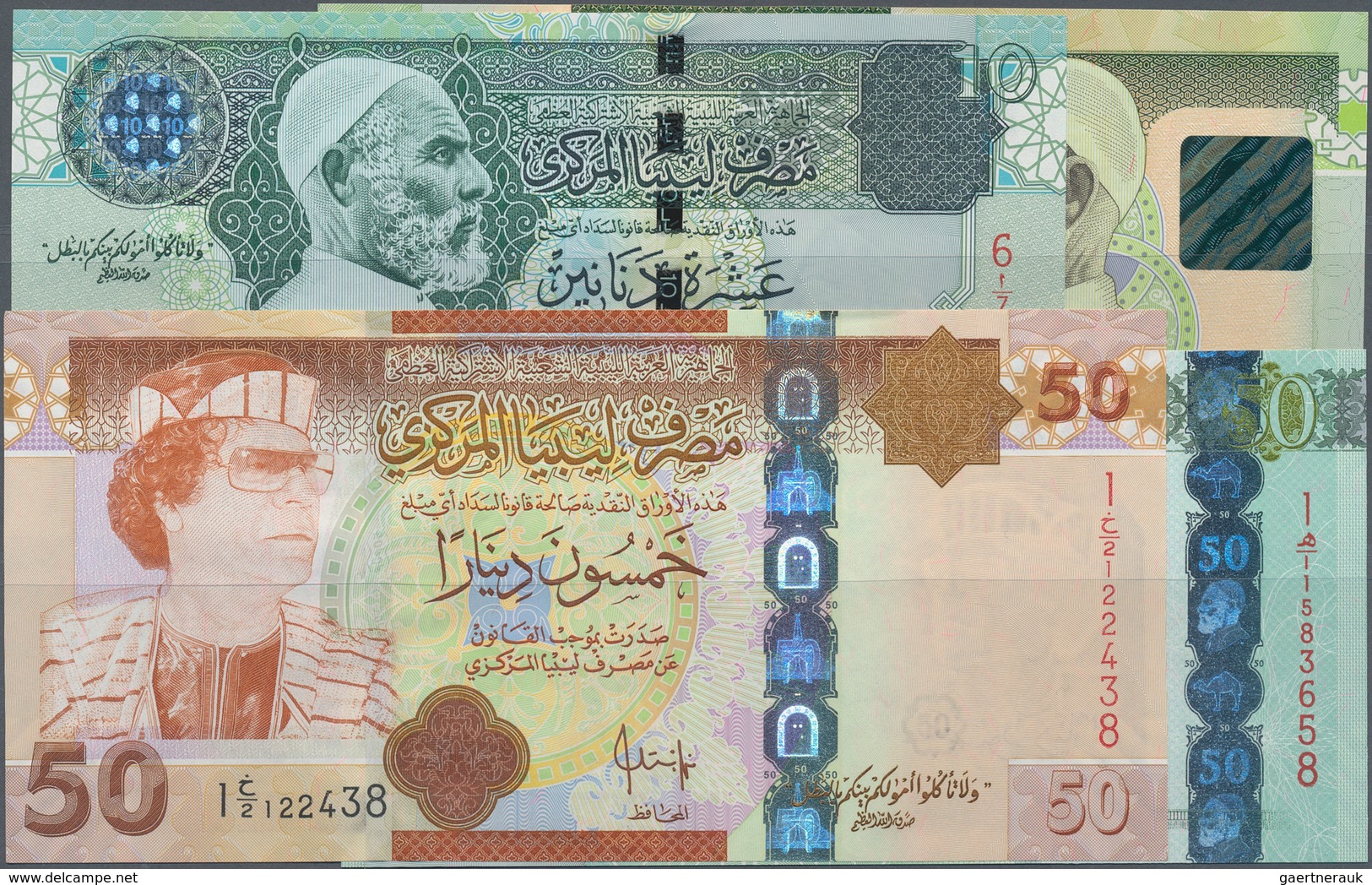 Libya / Libyen: Set Of 50 Different Banknotes From Different Times And In Different Denominations Co - Libia