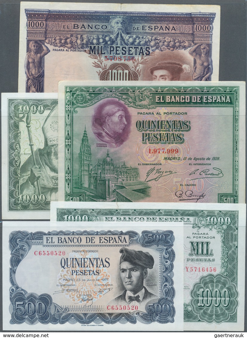 Spain / Spanien: Collectors Book With 35 Banknotes Containing For Example 1000 Pesetas 1925 P.70 In - Otros & Sin Clasificación