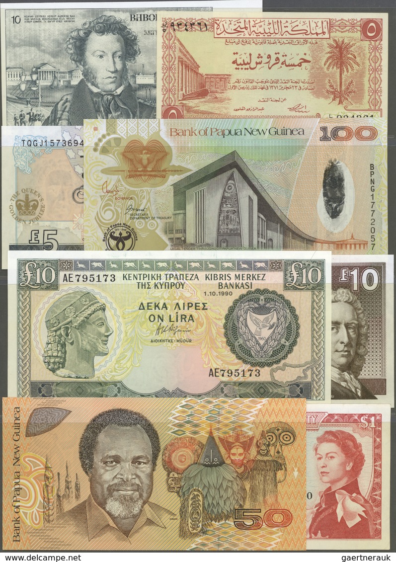 Alle Welt: Set Of 26 Different Banknotes Containing Papua New Guinea 2, 10, 20, 50 & 100 Kina In Dif - Otros & Sin Clasificación