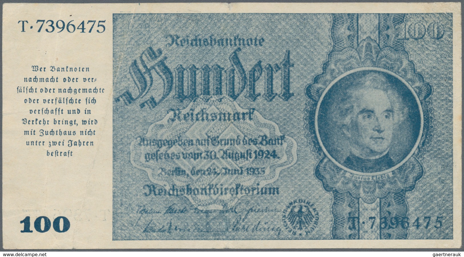 Deutschland - Deutsches Reich Bis 1945: 100 Reichsmark 1945 Notausgabe "Schörner" Ro. 128, Gebraucht - Altri & Non Classificati