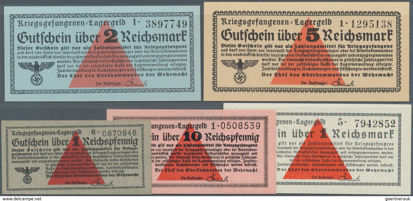 Deutschland - Konzentrations- Und Kriegsgefangenenlager: Kriegsgefangenenlager O.D.1939-45, Lot Mit - Otros & Sin Clasificación