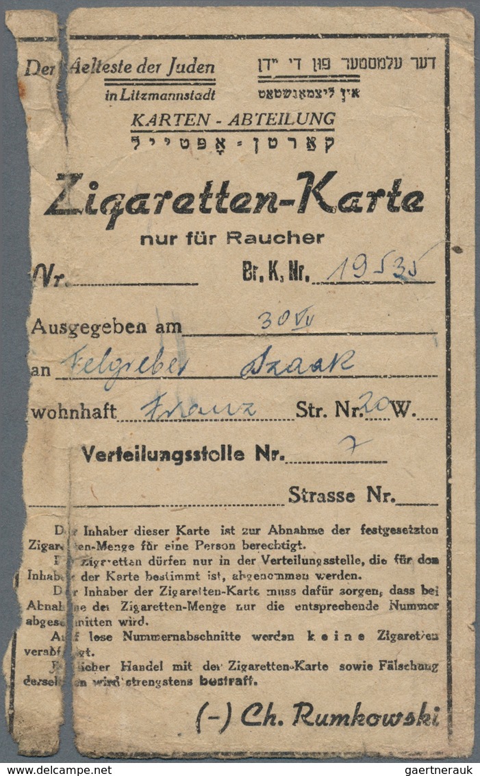 Deutschland - Konzentrations- Und Kriegsgefangenenlager: Litzmannstadt Ghetto, Posten Mit 10 Rations - Autres & Non Classés