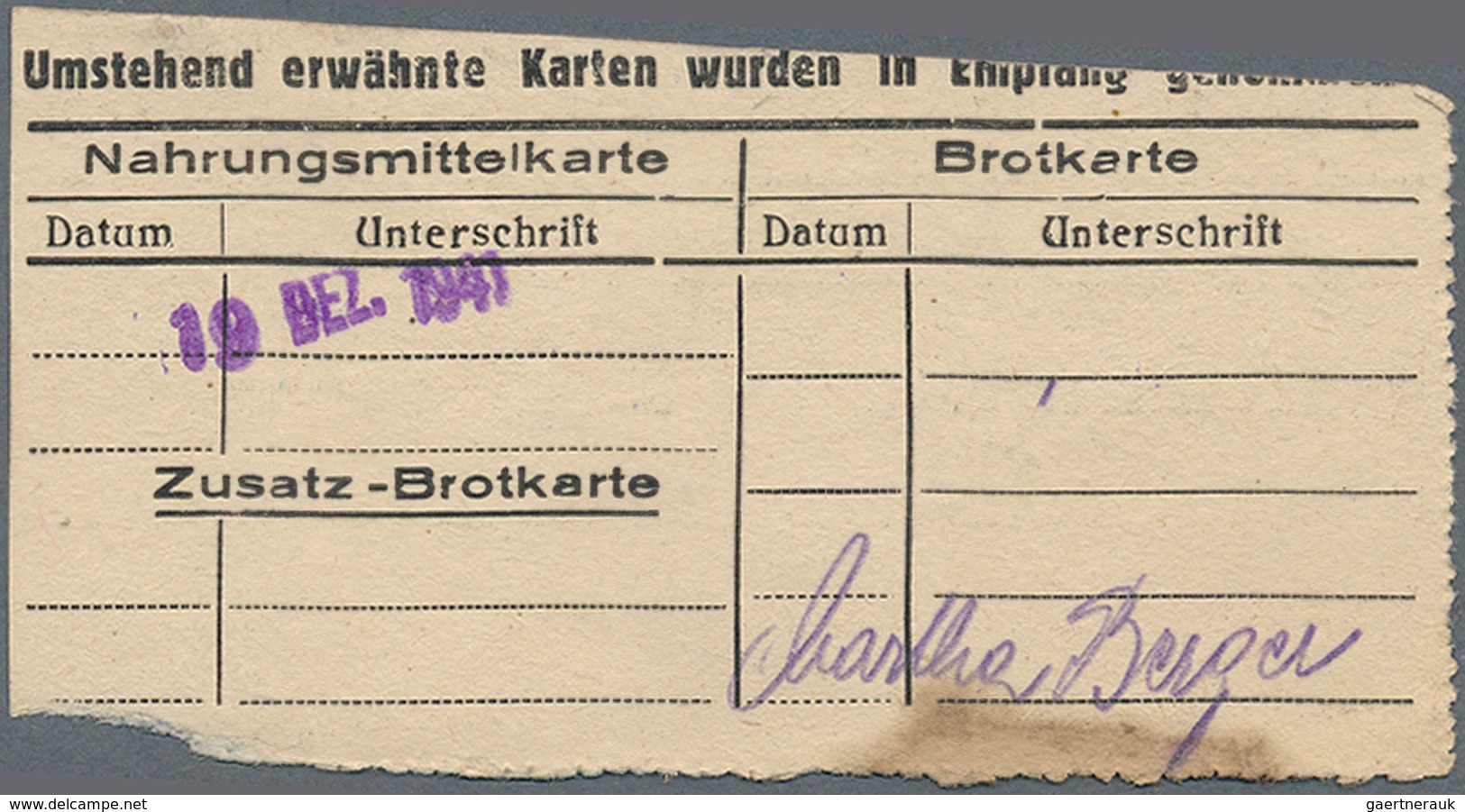 Deutschland - Konzentrations- und Kriegsgefangenenlager: Litzmannstadt Ghetto, Posten mit 10 Rations