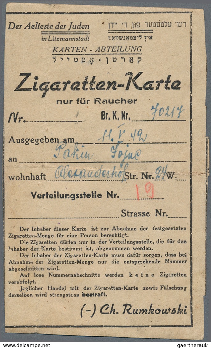 Deutschland - Konzentrations- Und Kriegsgefangenenlager: Litzmannstadt Ghetto, Posten Mit 14 Rations - Otros & Sin Clasificación