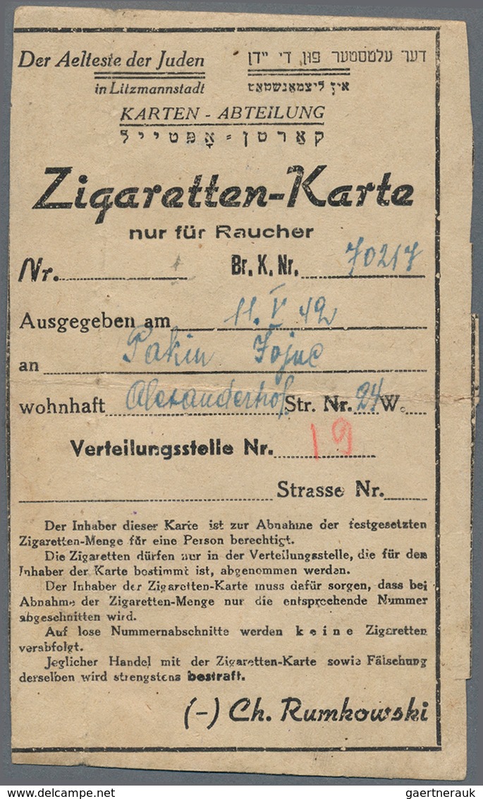 Deutschland - Konzentrations- Und Kriegsgefangenenlager: Litzmannstadt Ghetto, Posten Mit 14 Rations - Autres & Non Classés