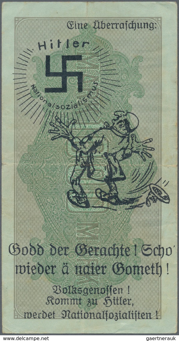 Deutschland - Sonstige: Set Von 3 Reichsbanknoten Zu 1000 Mark 1922 (2x) Und 20000 Mark 1923 Mit Ant - Altri & Non Classificati