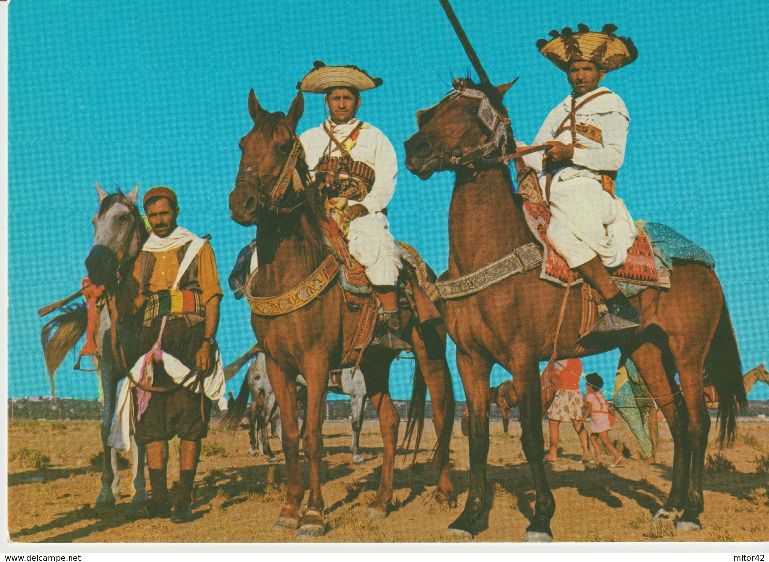 452-Folklore-Usi E Costumi-Animali-Militaria-Cavalieri Armati-Cavalli-Tunisia - Africa