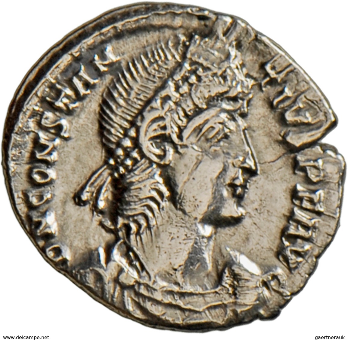 Constantius II. (324 - 337 - 361): AR Siliqua, 2,07g, Mzst. Arelate (353-355 N.). D N CONSTAN TIVS P - The Christian Empire (307 AD Tot 363 AD)