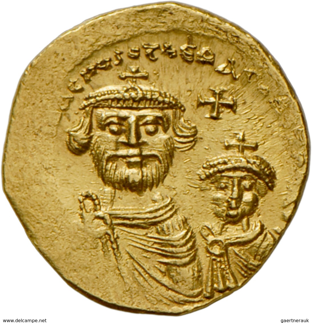 Heraclius (608 - 610 - 641): Heraclius Und Heraclius Constantinus (613-641): Gold-Solidus, Constanti - Andere & Zonder Classificatie