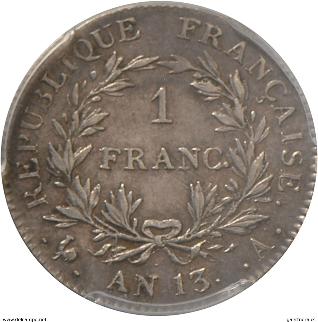 Frankreich: Napoleon I. 1804-1814: 1 Franc An 13 (1804/1805) A, Gadoury 443, Im Holder Von PCGS, Gra - Andere & Zonder Classificatie