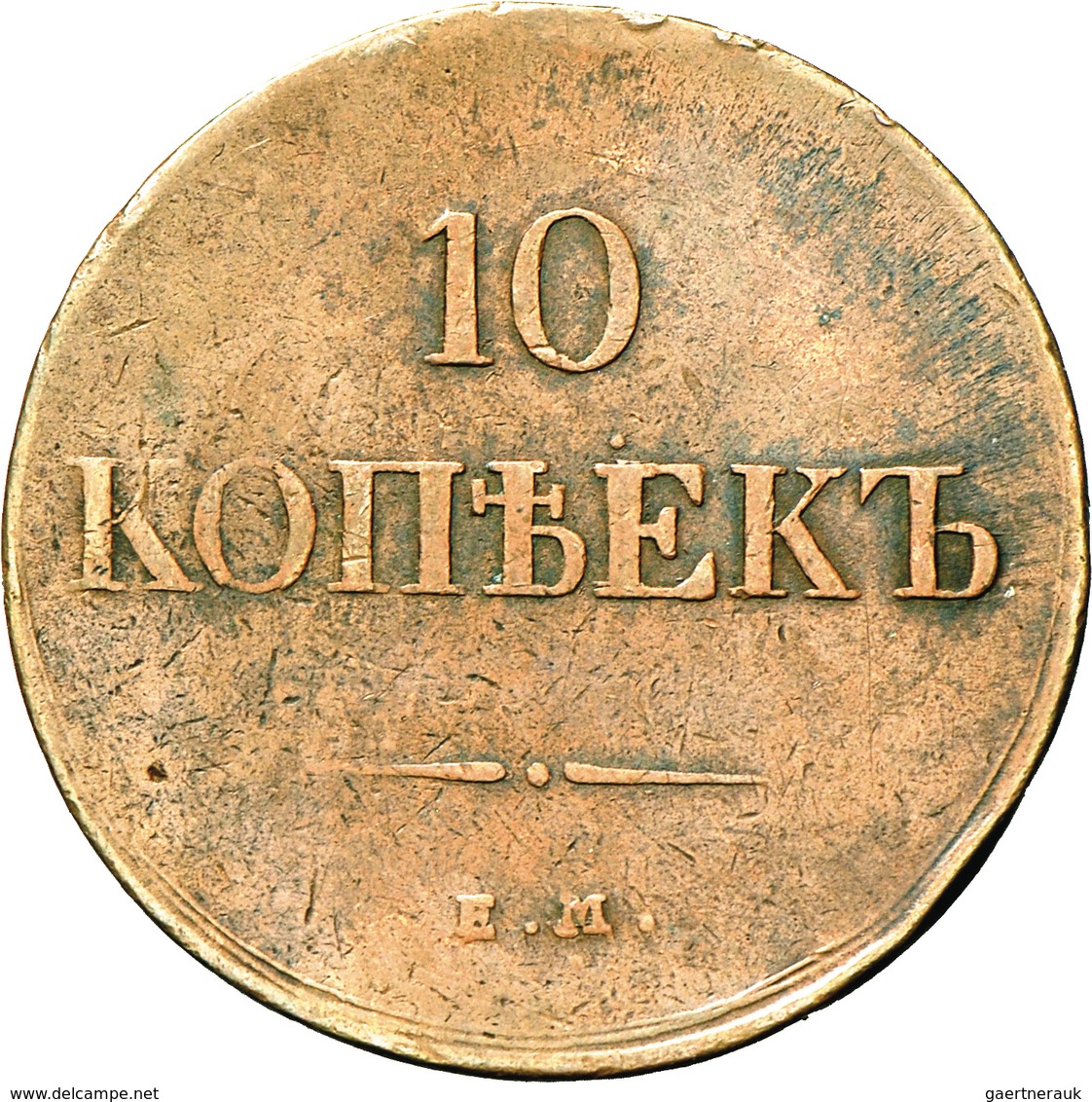 Russland: Nikolaus I. 1825-1855: 10 Kopeken 1835 EM/FX, Jekaterinenburg, Bitkin 465, Brekke 280, Seh - Rusland
